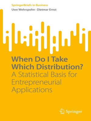 cover image of When Do I Take Which Distribution?